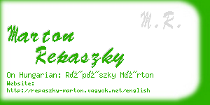 marton repaszky business card